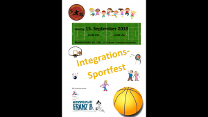 Flyer Integrationssportfest 2018